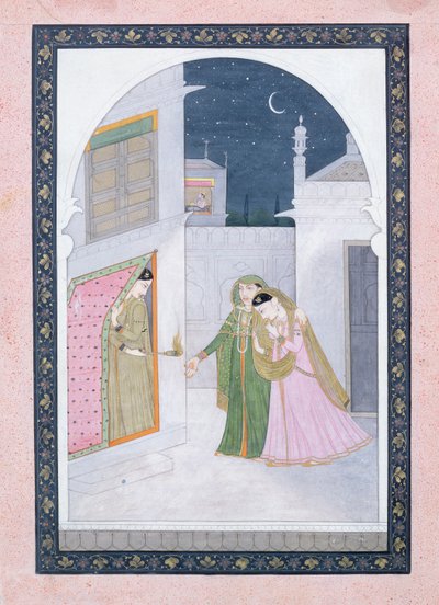 The Timid Bride, Kangra by Indian School